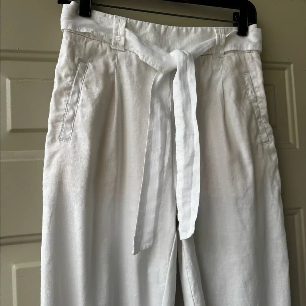 Anthropologie White Nias Trousers Pants By Ett Twa Size 0 - Picture 5 of 16